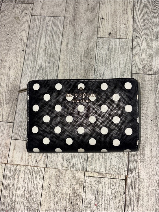 kate spade Handbags - kate spade Black & White Polka Dot Zip Wallet